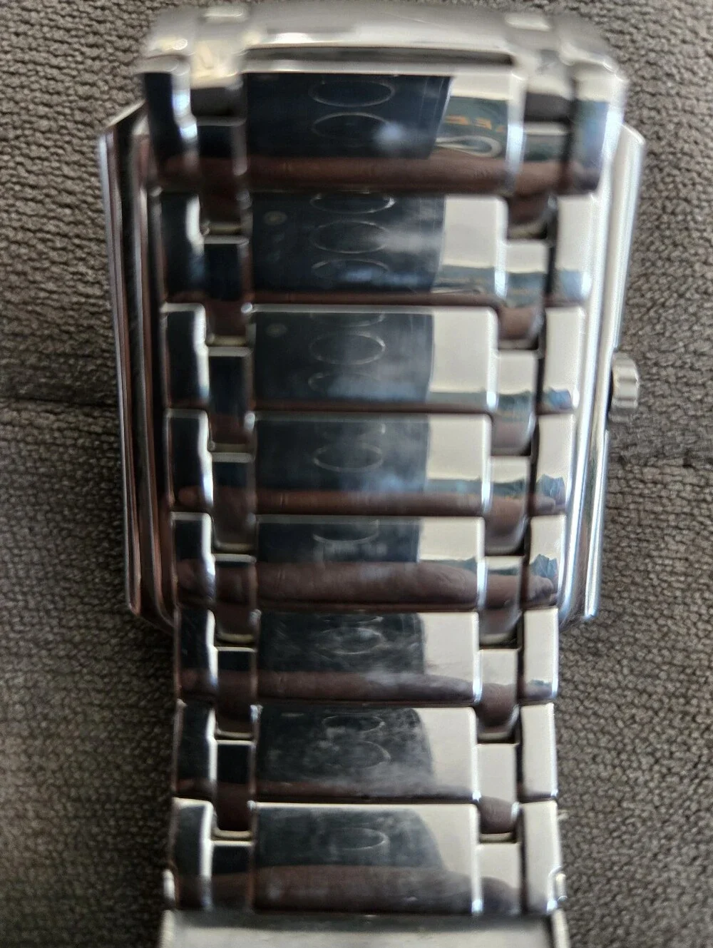 Kenneth Cole Rectangle Stainless Steel Wide Bracelet Watch KC3504